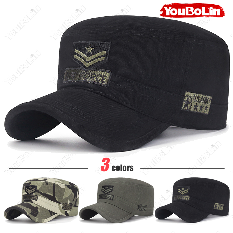 Academy Sports Outdoor - Flat-Top Military Cap, Unisex, Outdoor Casual