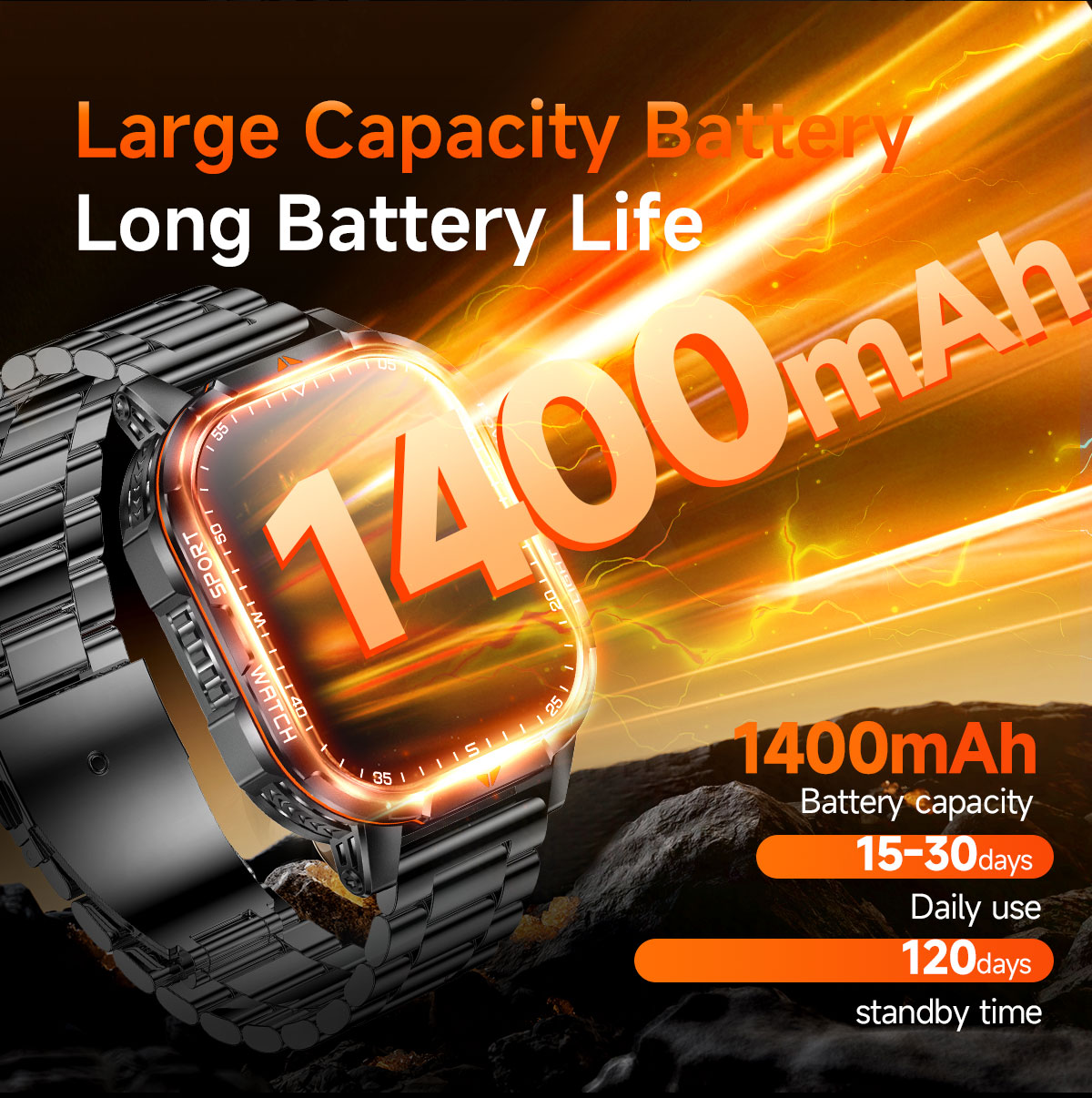 2026 New 1400mAh Super Large B - đánh giá và giá Outdoor Sport Smart Watch