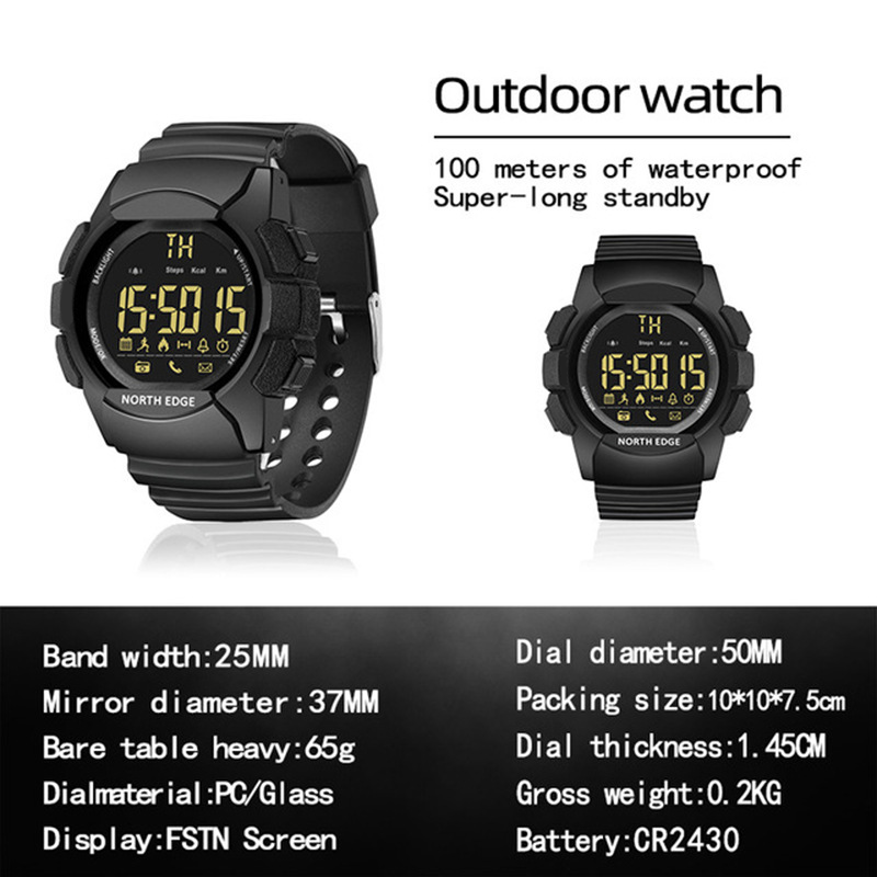 NORTH EDGE AK 100M Waterproof  - đánh giá và giá Outdoor Sport Smart Watch