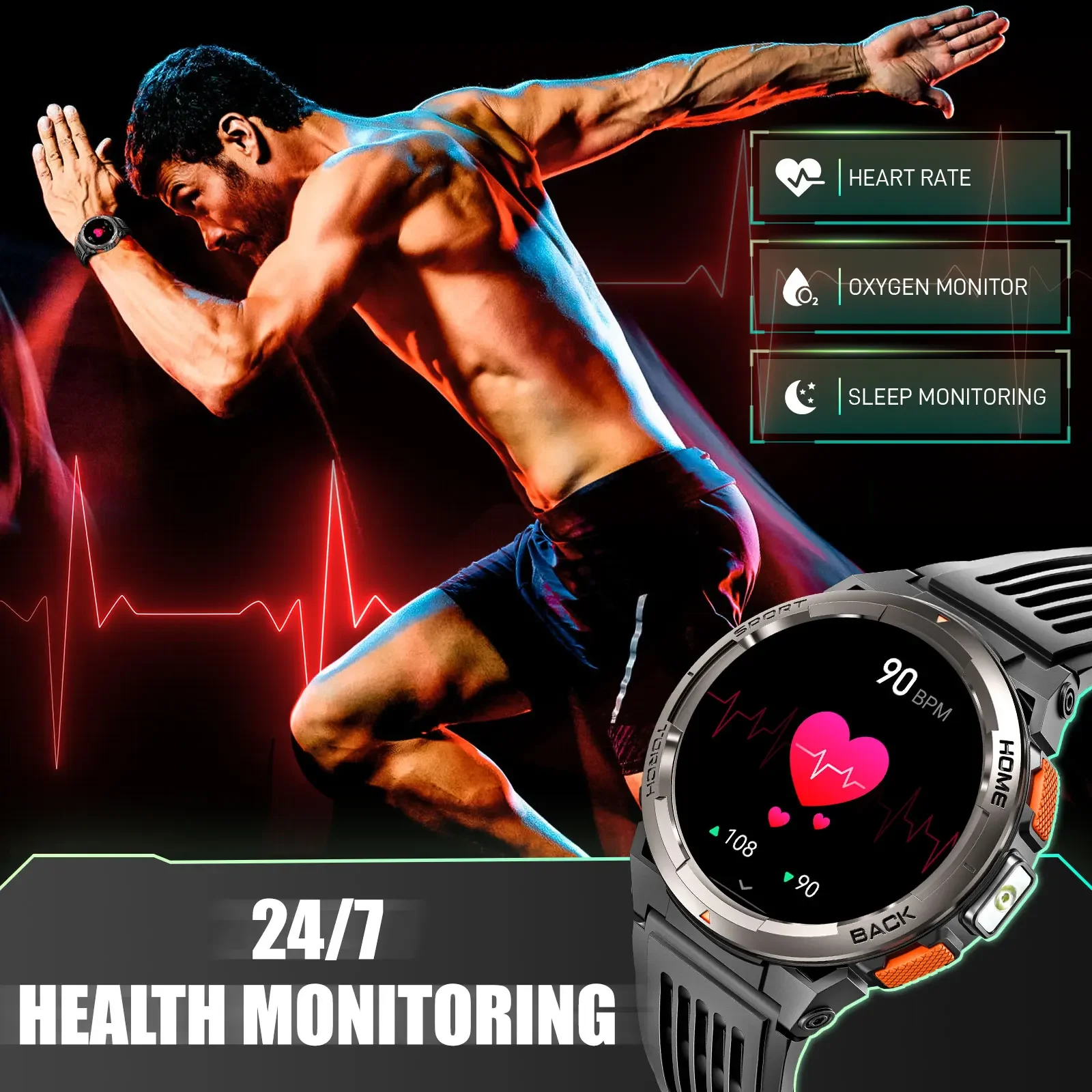 EIGIIS Smart Watch KE5 2024 3A - đánh giá và giá Outdoor Sport Smart Watch