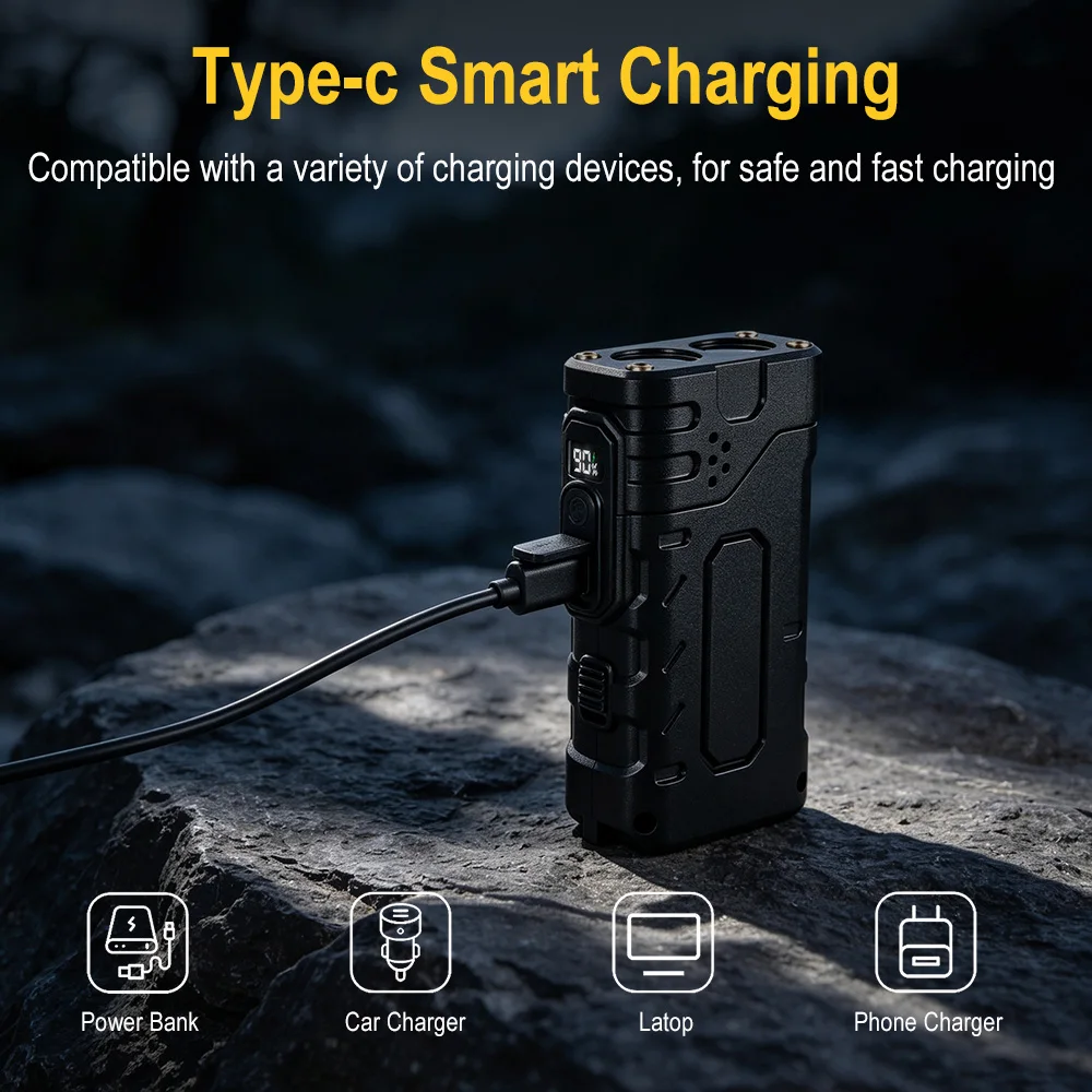 BORUIiT Hand Crank EDC LED Fla - đánh giá và giá Outdoor Sport Activity