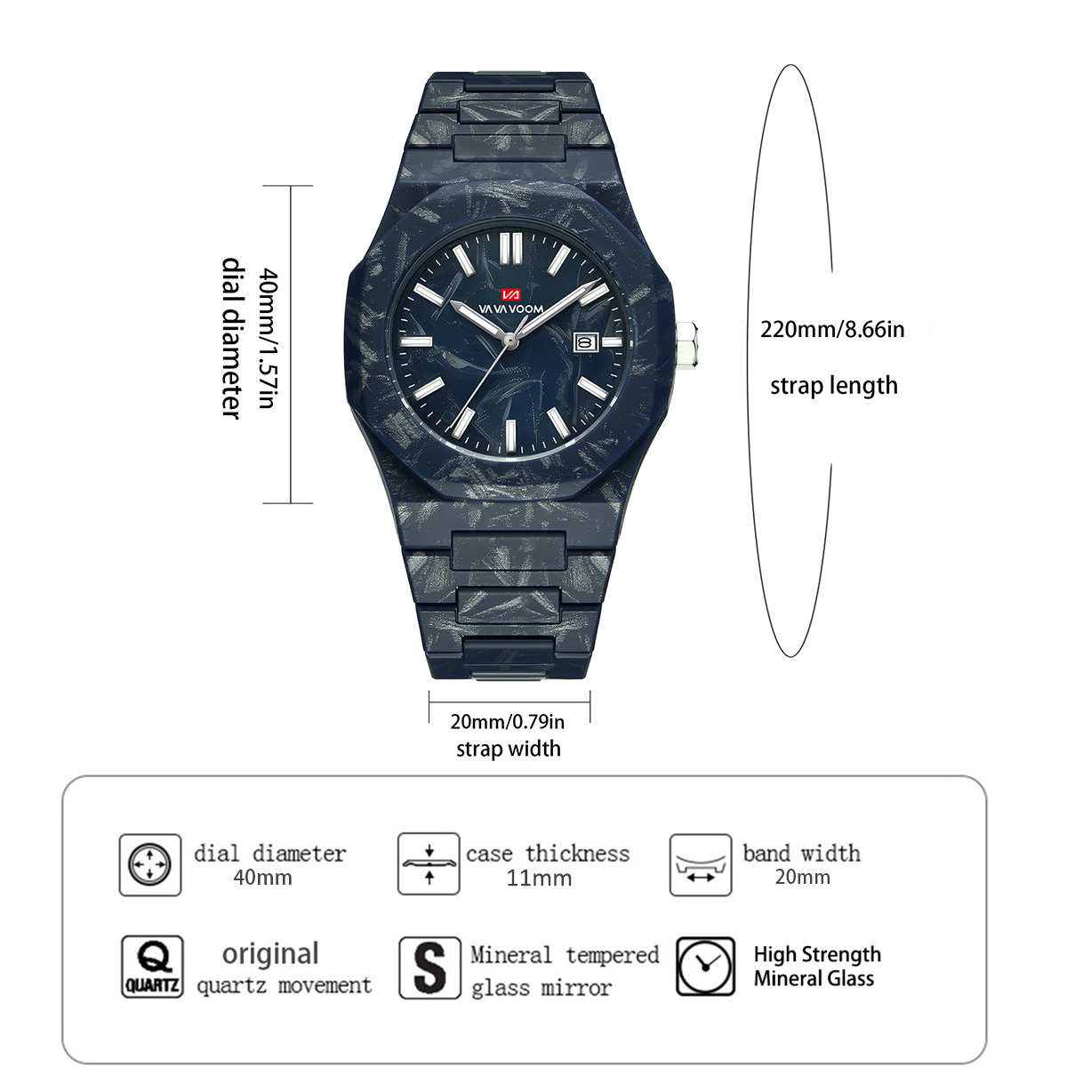 VA VA VOOM Men Watches Quartz  - đánh giá và giá Outdoor Sport Smart Watch