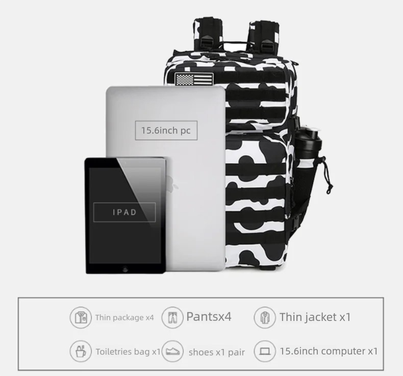 45L/35L/25L Tactical Backpack  - đánh giá và giá Outdoor Sport Gym